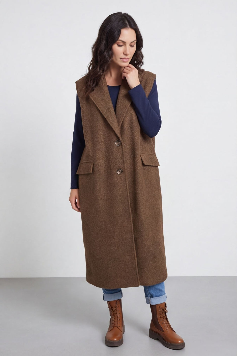 Kori Boucle Gilet Nutmeg – image 1 of 4
