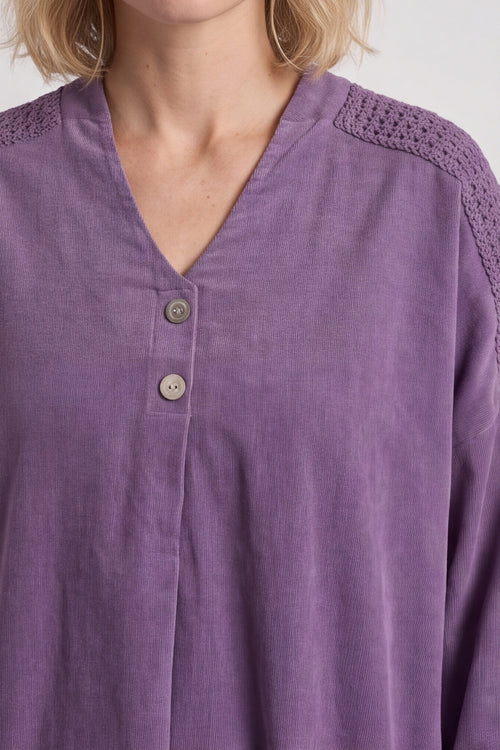Terrie Needlecord Dress Purple – image 1 of 6