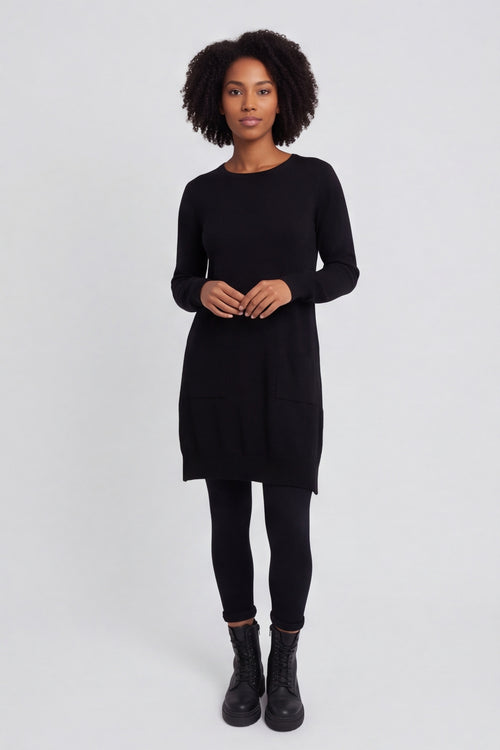 Elisa Pocket Knitted Tunic Black – image 1 of 6
