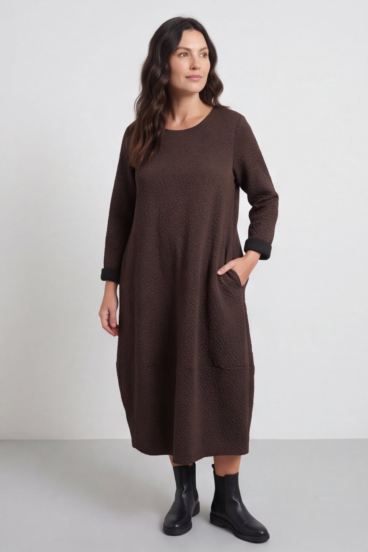 Loni Dress Cocoa – image 1 of 5