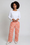 Nina Print Cotton Trousers Orange – image 1 of 4