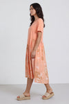 Tullia Botanical Print Cotton Dress Orange – image 1 of 4