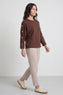 Lesley Button Top Cocoa – image 1 of 6