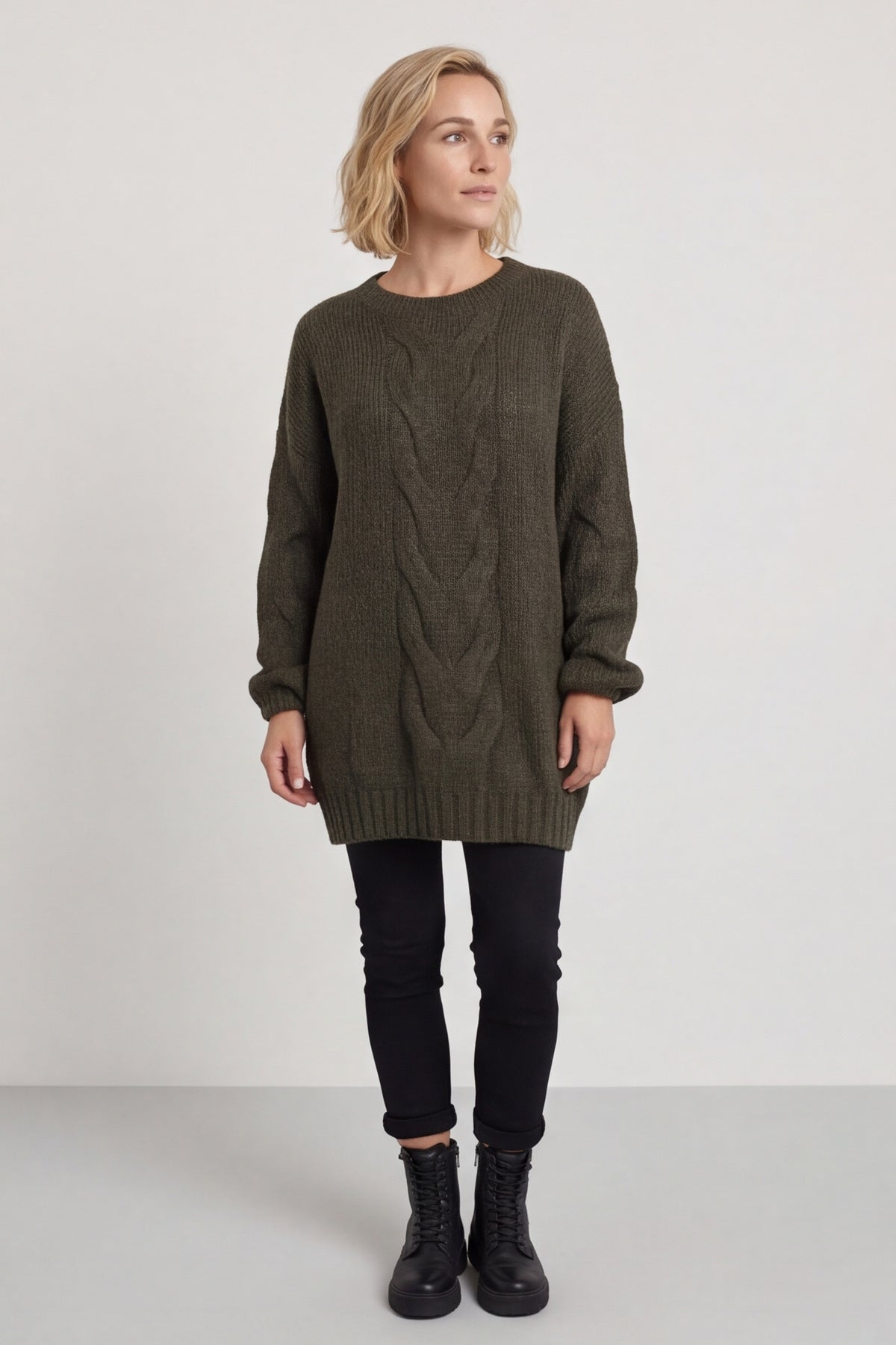 Layne Knitted Jumper Khaki – image 1 of 6