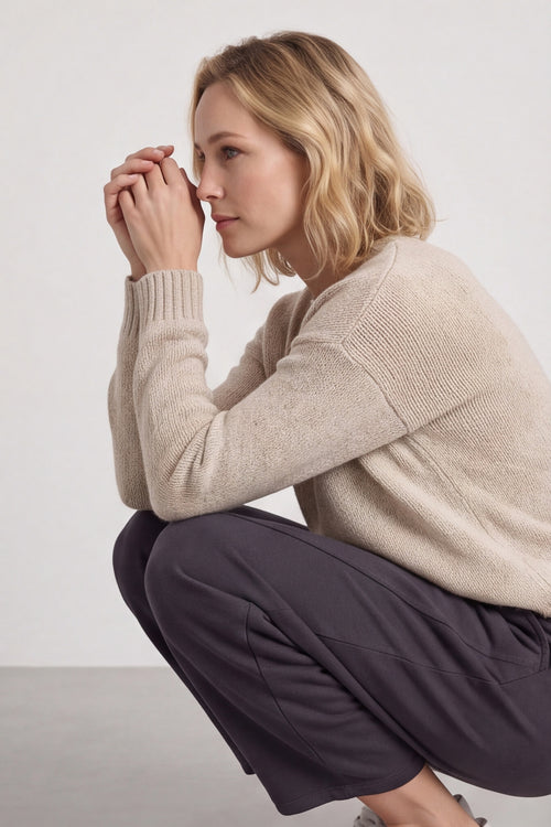 Yasmina Cropped Cotton Trousers Charcoal – image 1 of 4
