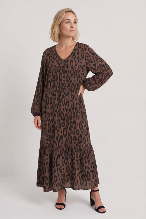 Tozi Leopard Print Dress Cocoa – image 1 of 6