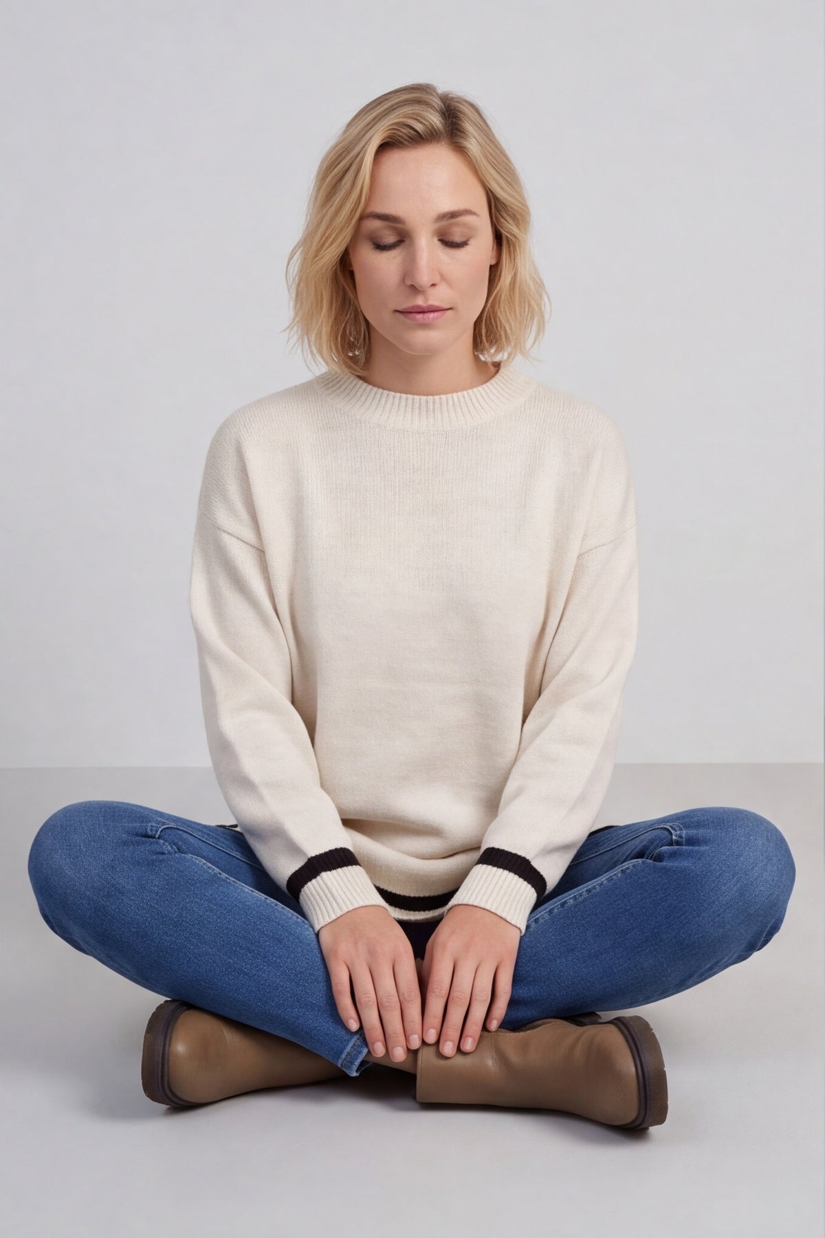 Suzette Knitted Jumper Stone – image 1 of 6