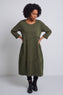 Minnie Seam Detail Cotton Tunic Khaki – image 1 of 5