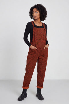 Pabo Leopard Needlecord Dungarees Burnt Orange – image 1 of 6