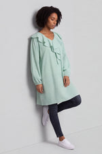 Sophronia Gingham Cotton Tunic Green Green - Sophronia Gingham Cotton Tunic Green – image 1 of 6