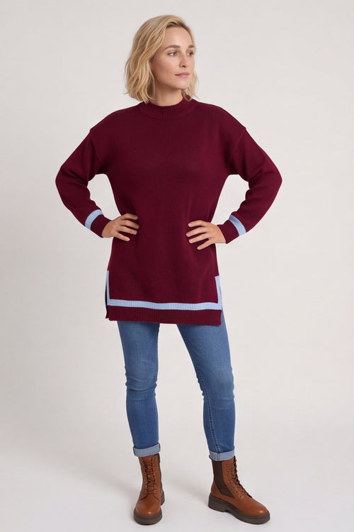 Suzette Knitted Jumper Wine – image 1 of 6