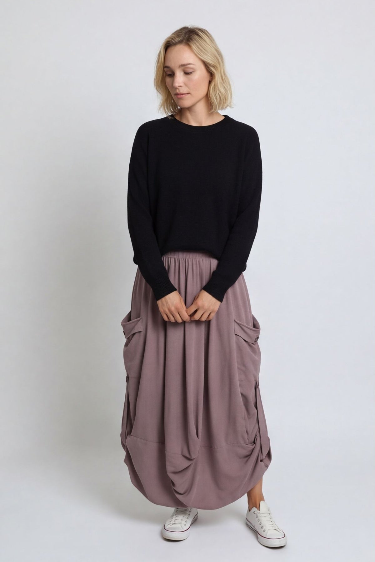 Lavone Cotton Skirt Mauve – image 1 of 5