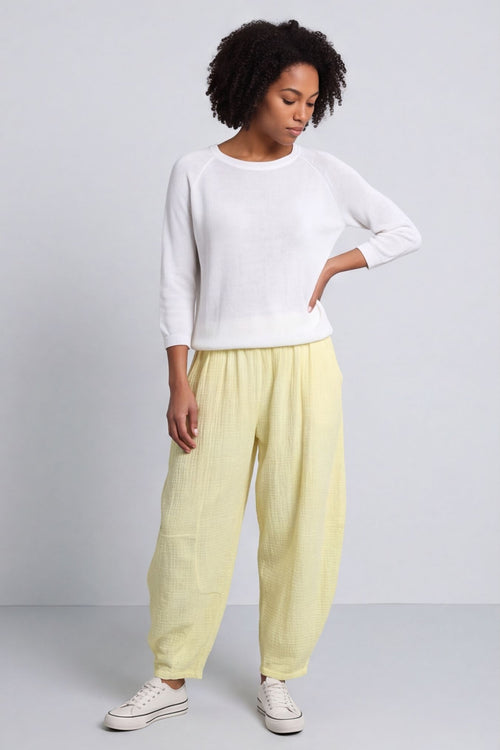Ratana Cotton Trousers Yellow – image 1 of 5