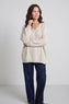 Josephine V-Neck Knitted Jumper Stone – image 1 of 5