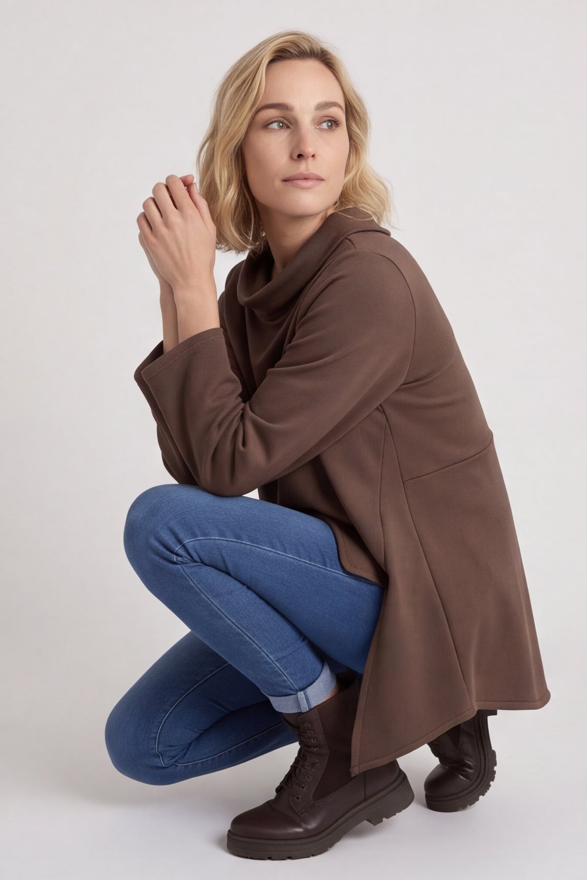 Courtney Cotton Top Cocoa – image 1 of 6
