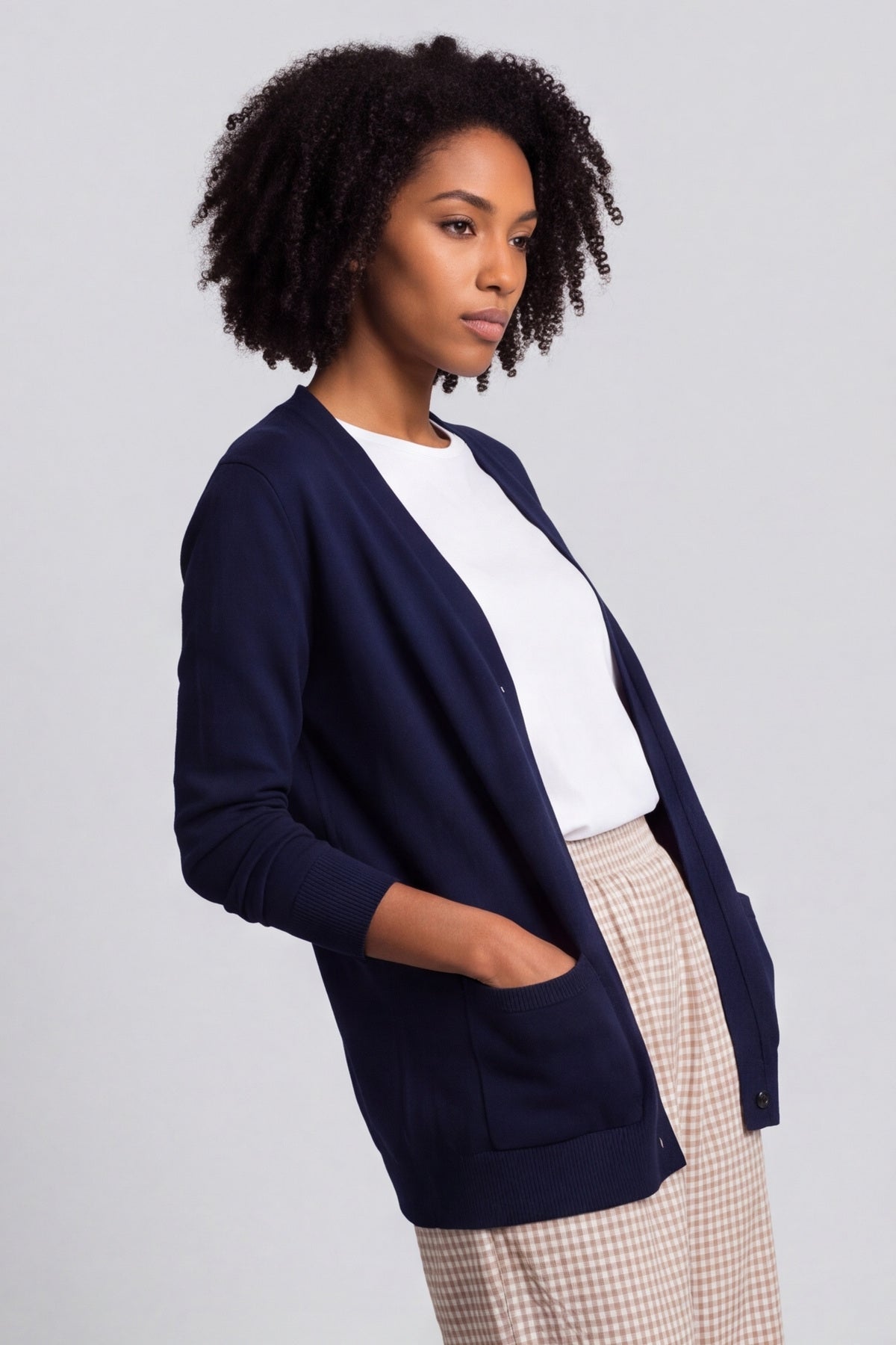 Cataleya Gingham Cotton Trousers Camel – image 1 of 6