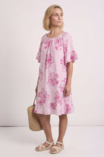 Fabiola Print Bardot Tunic Fuchsia Fuchsia - Fabiola Print Bardot Tunic Fuchsia – image 1 of 5