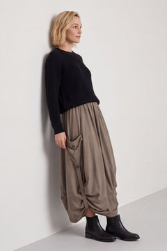 Lavone Cotton Skirt Mocha – image 1 of 5