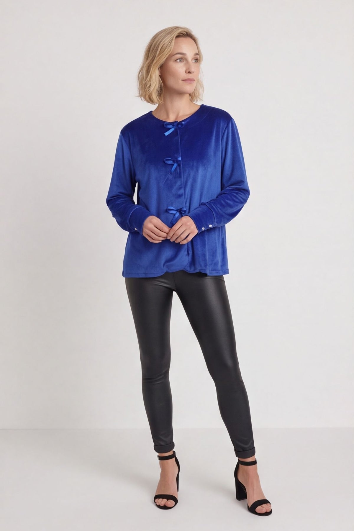 Rhona Bow Front Top Cobalt – image 1 of 5