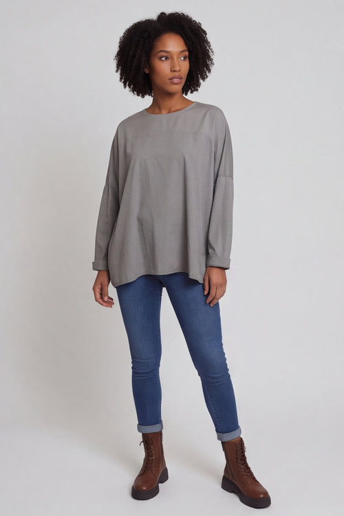 Dianne Cotton Top Mocha – image 1 of 5