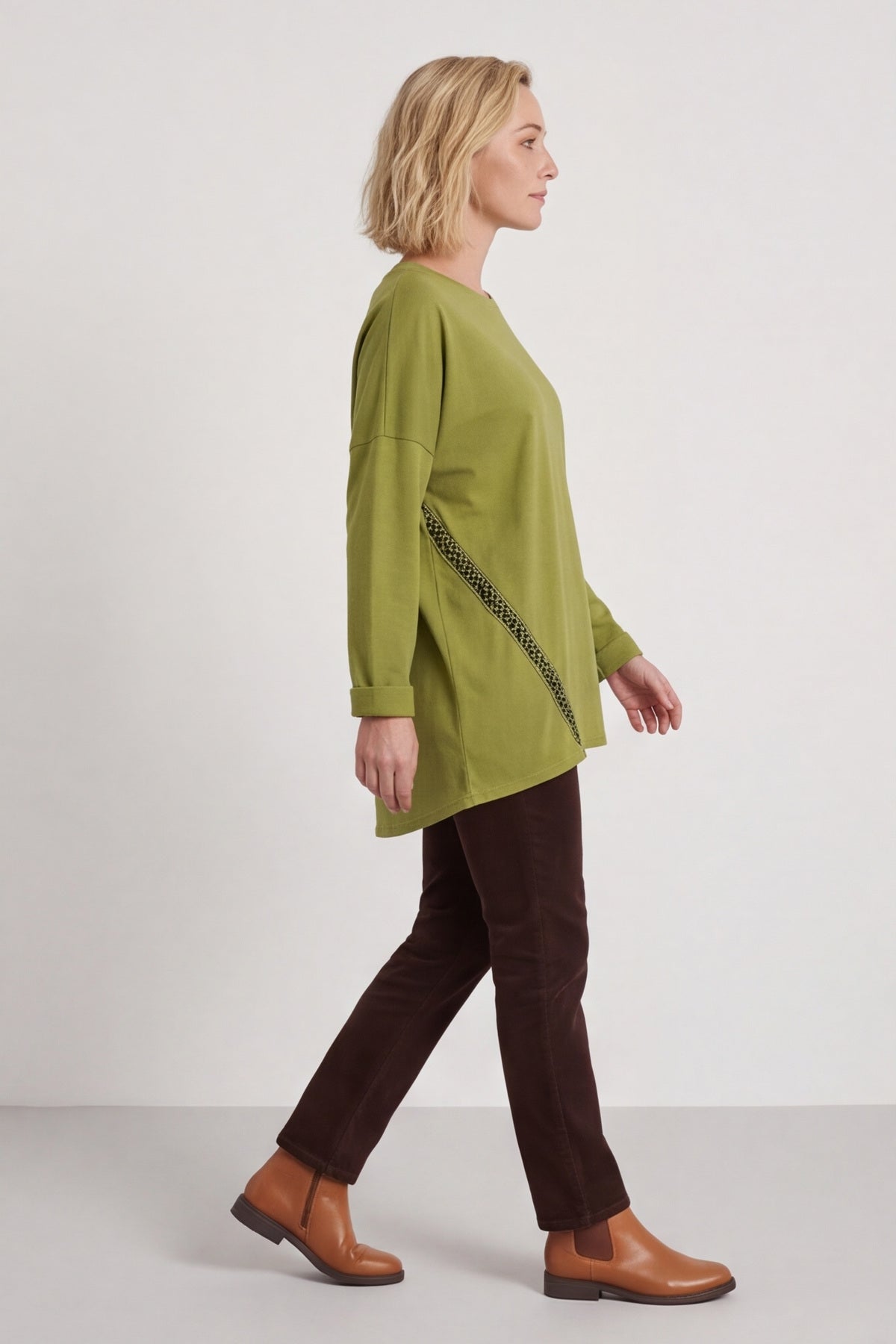 Edwina Cotton Top Green – image 1 of 6