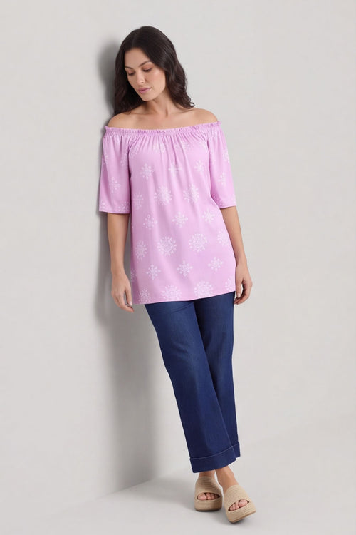 Elari Print Top Lilac – image 1 of 6