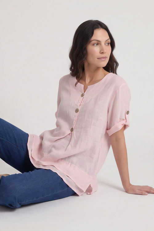 Amara Linen Box Top – image 2 of 6