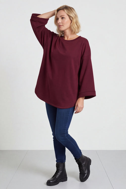 Corina Sweatshirt Wine – image 2 of 6