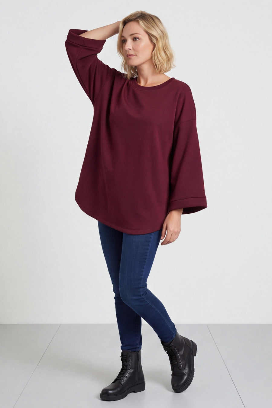 Corina Sweatshirt Wine – image 2 of 6