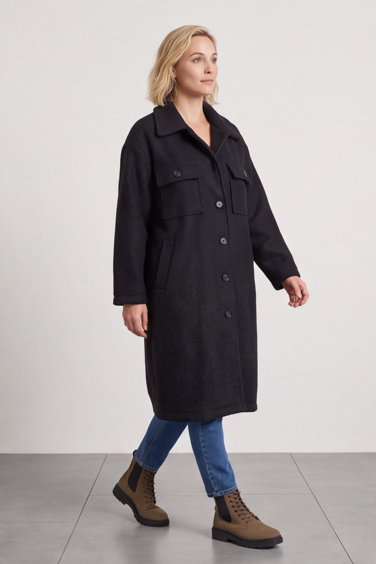 Chrysanta Coat Black – image 2 of 6