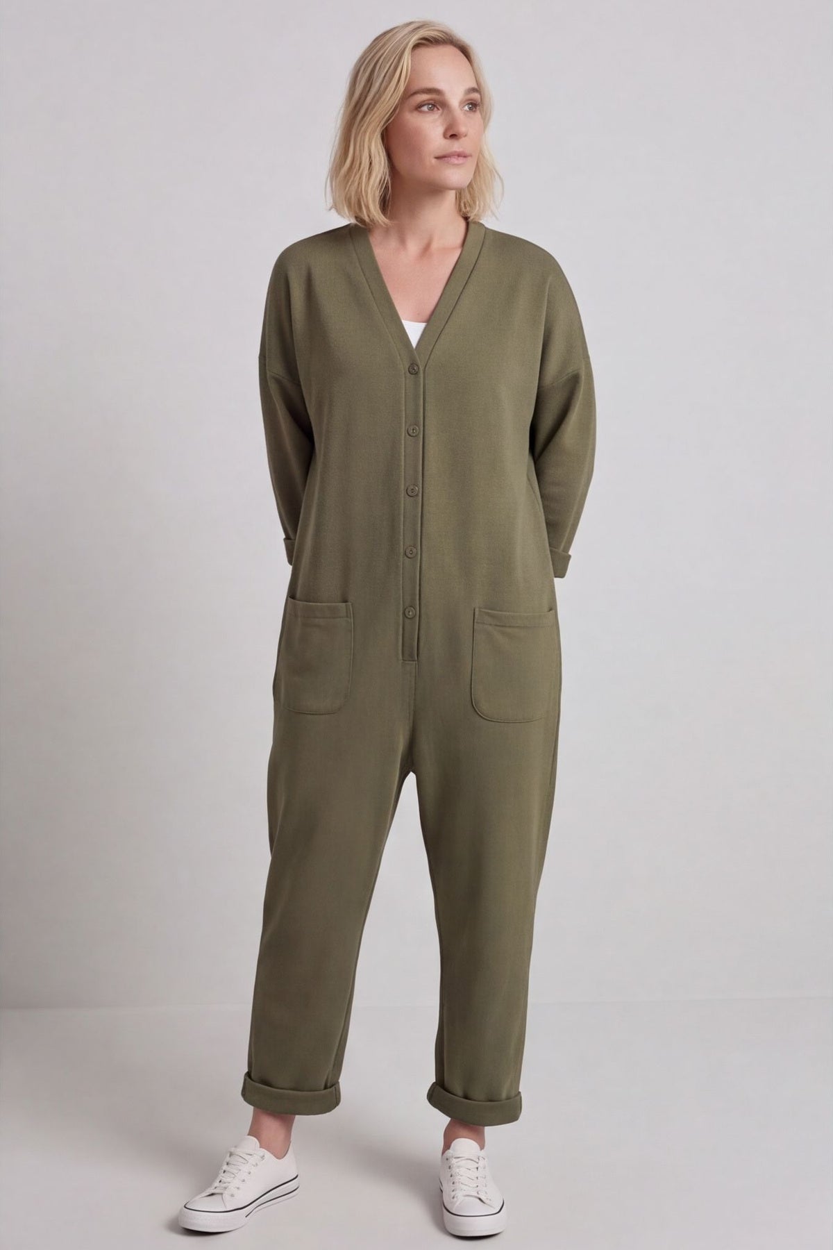 Paulton Jersey Boilersuit Khaki – image 2 of 5