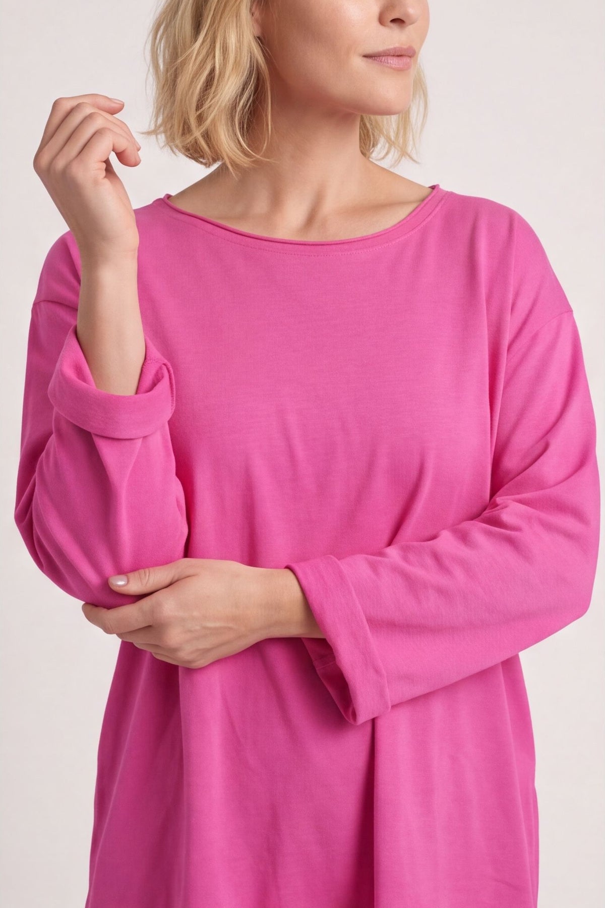 Sasha Cotton Top Fuchsia – image 2 of 5