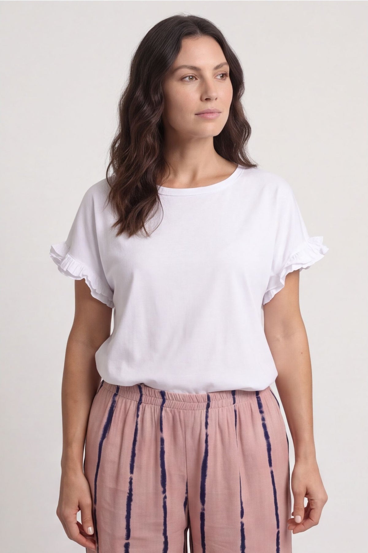 Chelle Stripe Linen Trousers Pink – image 2 of 4