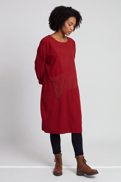 Laurie Needlecord Dress Red – image 2 of 6