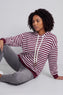 Selena Stripe Hooded Top Burgundy – image 2 of 6