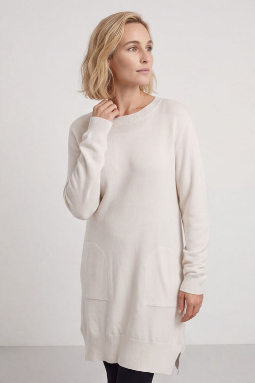 Elisa Pocket Knitted Tunic Stone – image 2 of 6