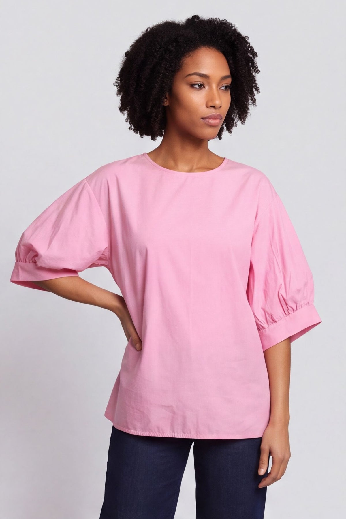 Lallie Cotton Top Pink – image 2 of 4