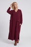 Clarissa V-Neck Cotton Dress Wine – image 2 of 3