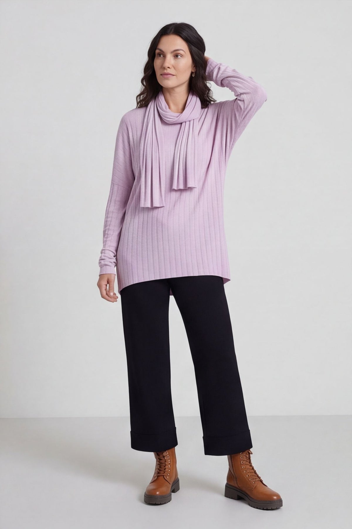 Santana Knitted Scarf Top Pink – image 2 of 4