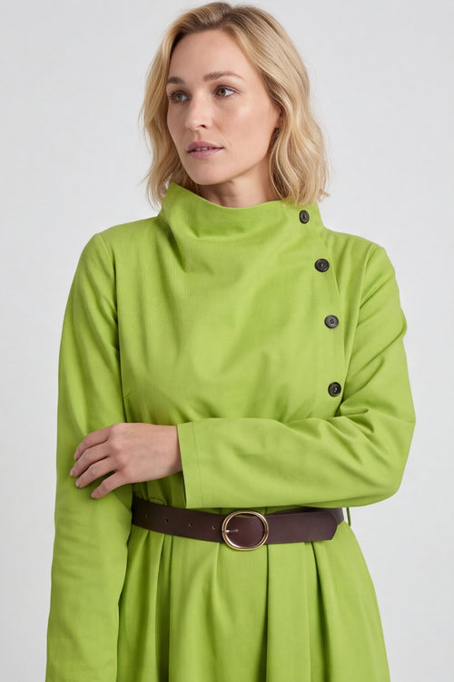 Eudora Belted Dress Green – image 2 of 6