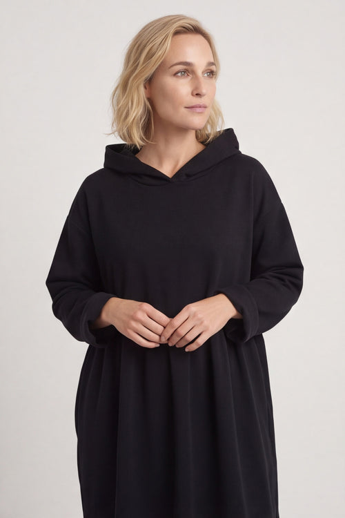 Saskia Hooded Dress Black – image 2 of 4