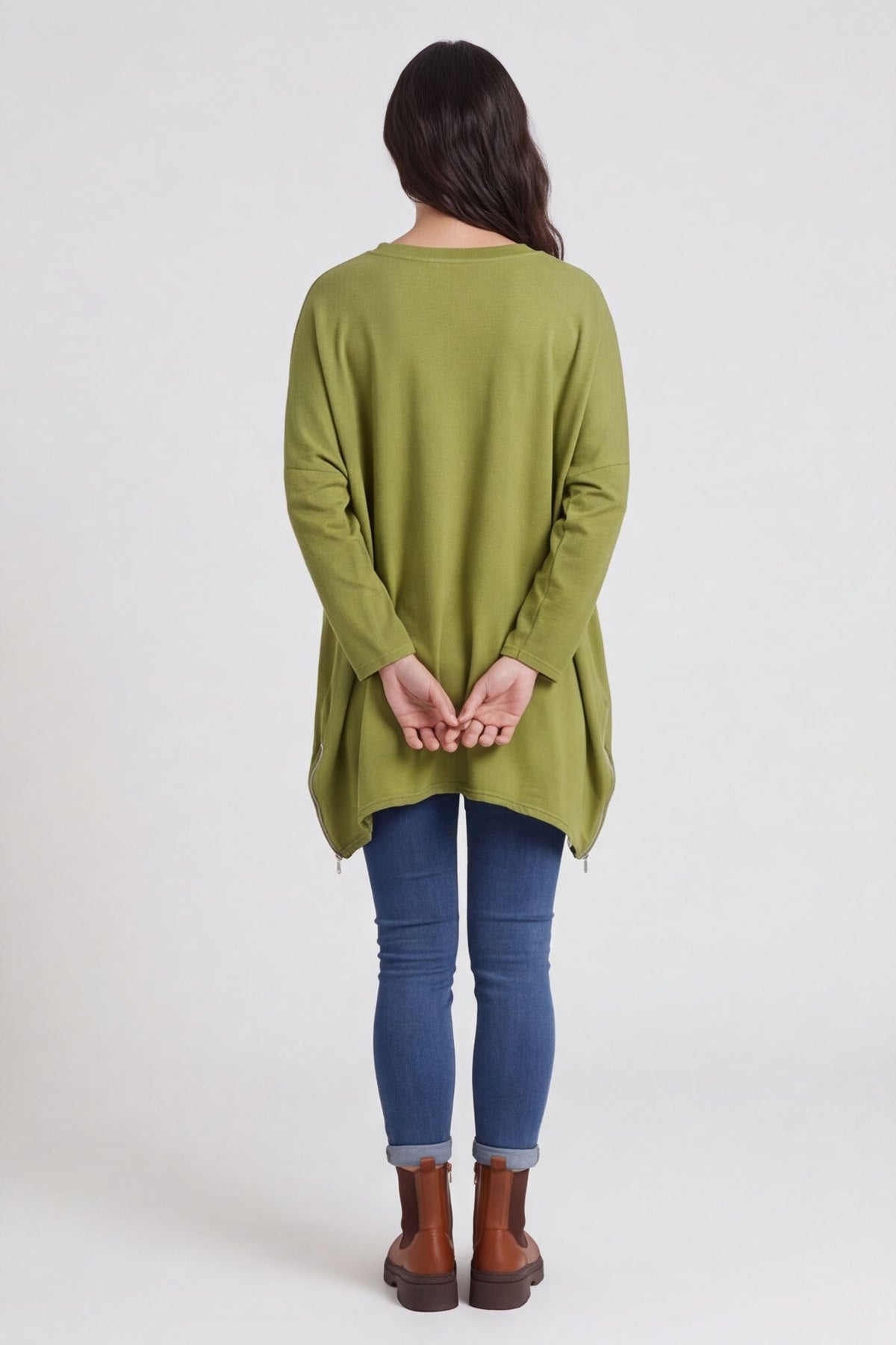 Evette Heart Cotton Top Green – image 2 of 6