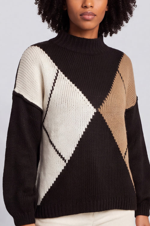 Rodina Argyle Knitted Jumper Cocoa – image 2 of 6