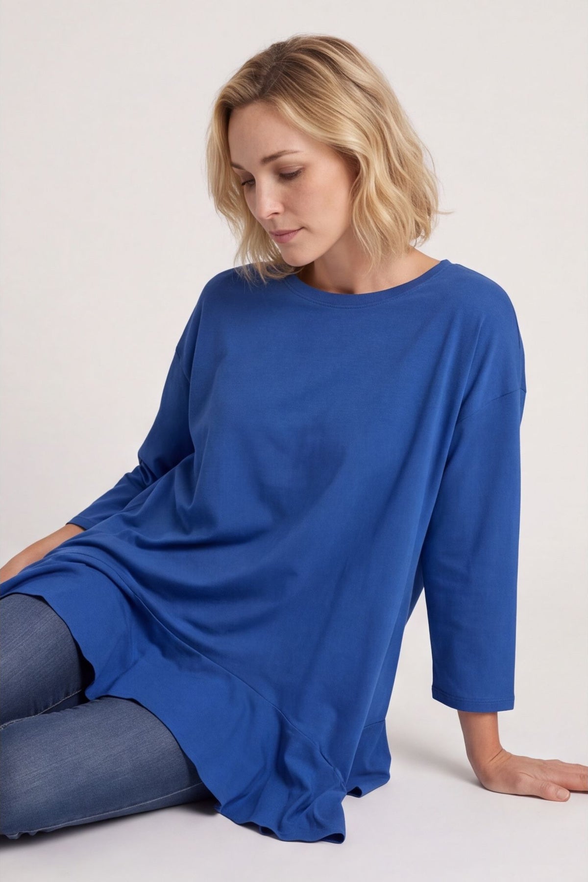 Carey Frill Cotton Top Cobalt – image 2 of 6