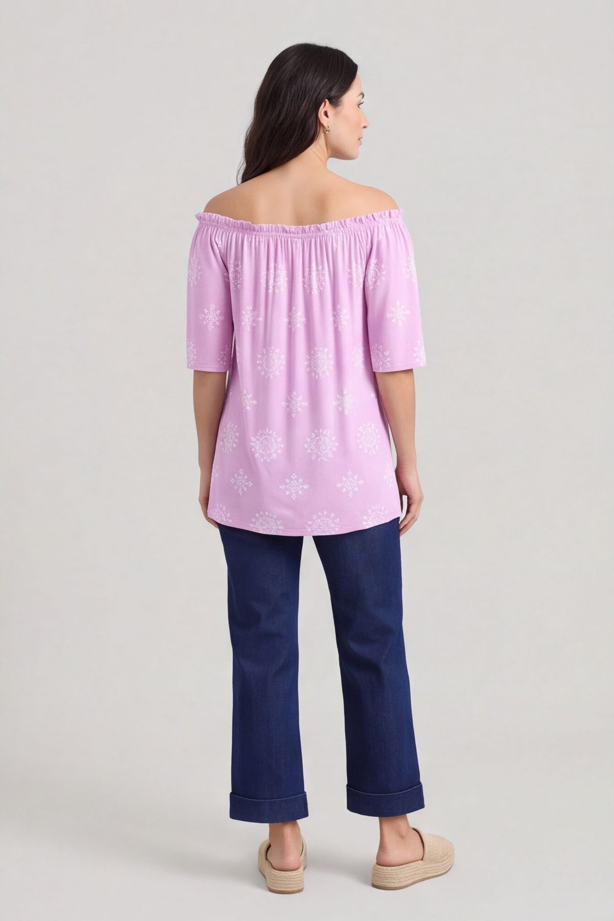 Elari Print Top Lilac – image 2 of 6