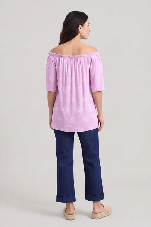 Elari Print Top Lilac – image 2 of 6