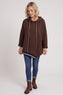 Anya Asymmetric Hooded Top Cocoa – image 2 of 4