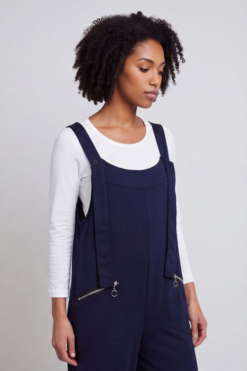 Kinley Pocket Cotton Jumpsuit Navy – image 2 of 6
