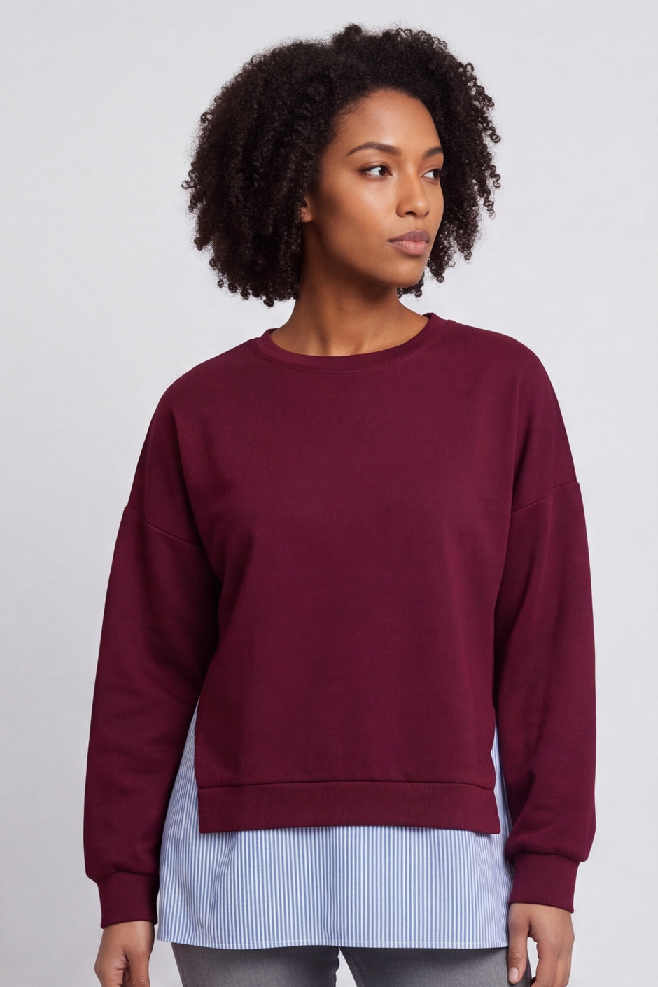 Gail Layer Detail Top Wine – image 2 of 6