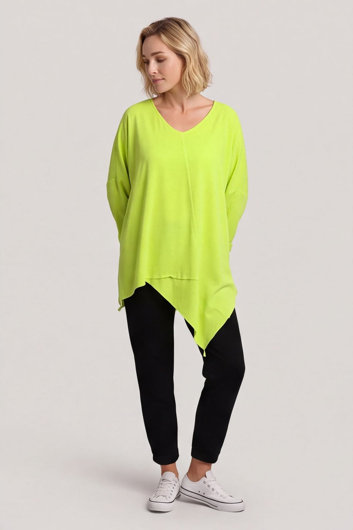 Jodie Dip Side Cotton Top Yellow – image 1 of 5